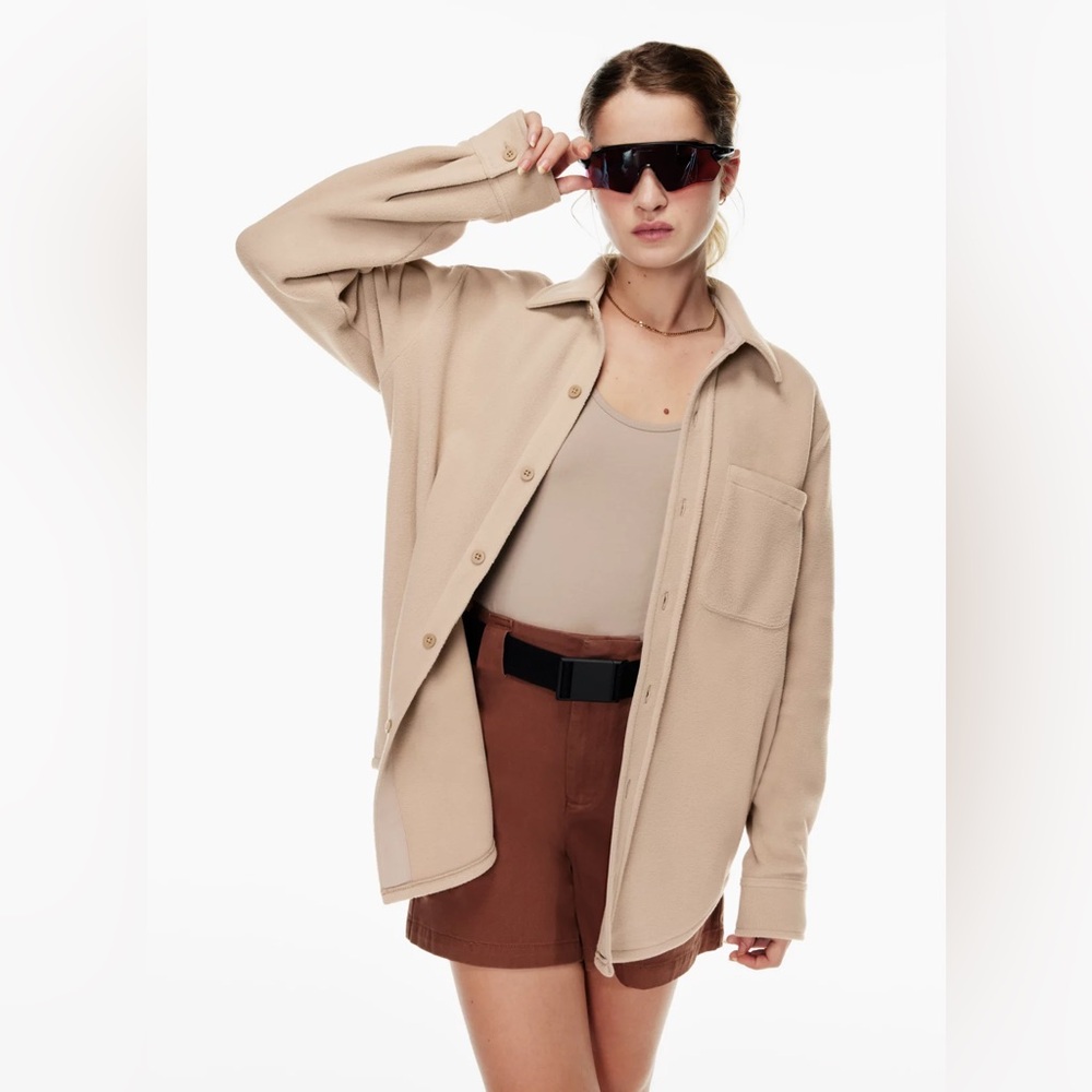 Aritzia Tna Polar Shirt Jacket